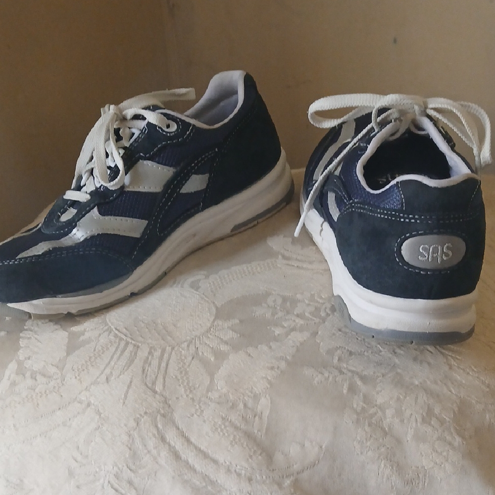 SAS Dark Blue and White Athletic Shoes